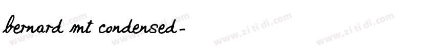 bernard mt condensed字体转换